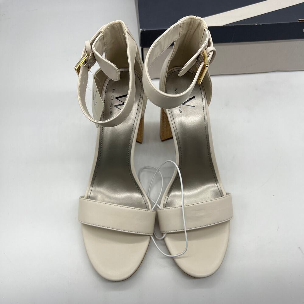Worthington Womens Lynch Heeled Sandals Ivory Size 11M - Picture 6 of 11